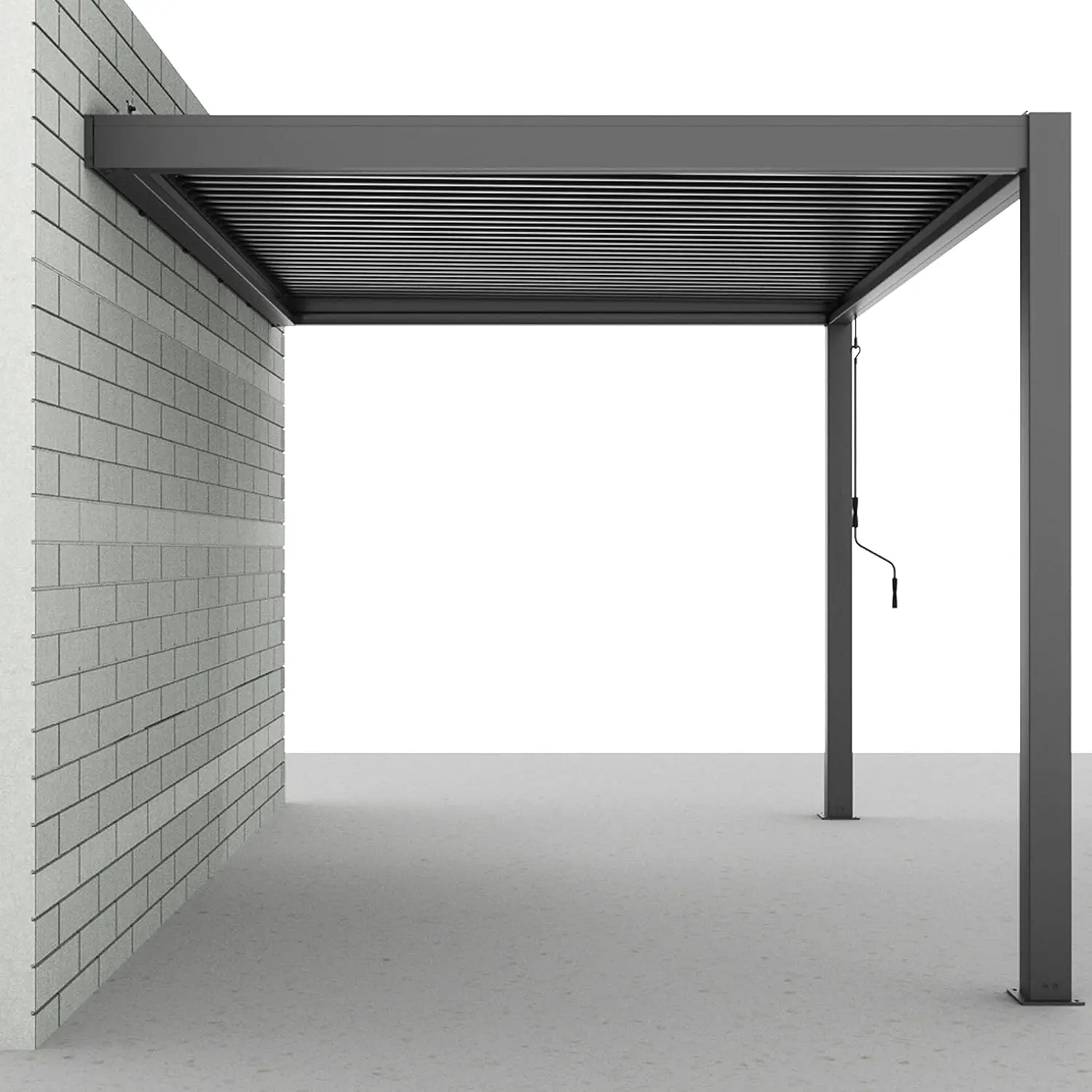 Pergola en aluminium 4 x 2,57 m adossée vue 6