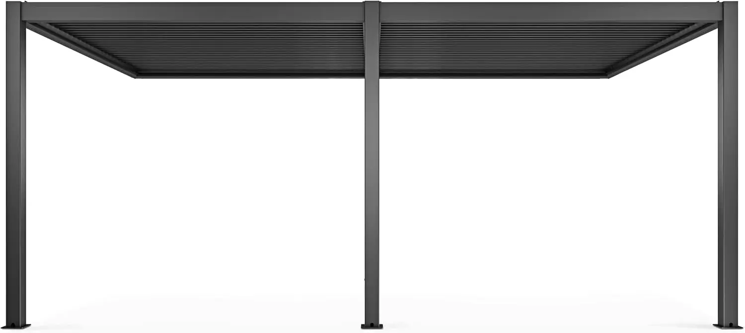 Pergola en aluminium 3 x 2,57 m adossée vue 3