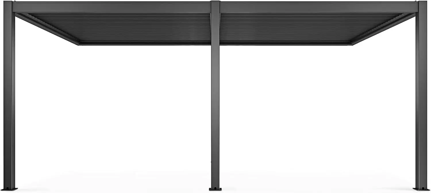 Pergola en aluminium 3 x 2,57 m adossée vue 6