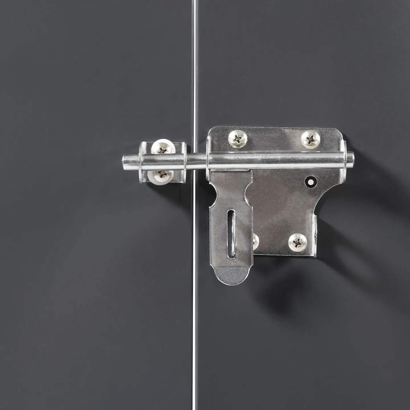 Abri de jardin en métal en acier gris 150 x 121 cm vue 7