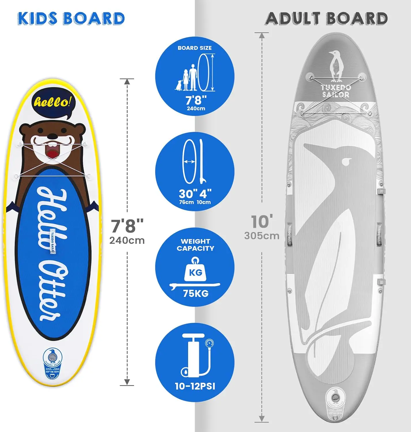 Paddle gonflable Tuxedo Sailor Paddle Gonflable Adulte vue 2