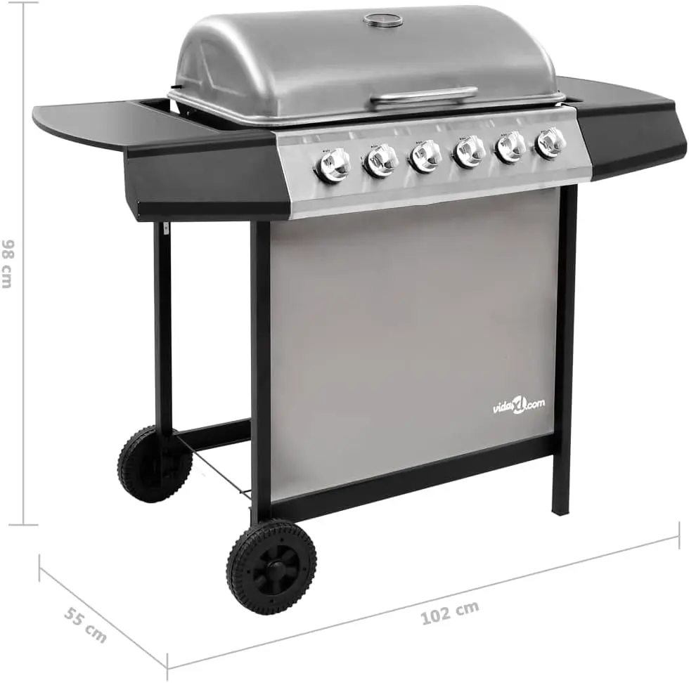 Barbecue à gaz en acier vue 2