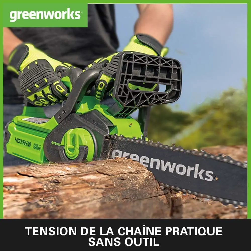 Tronçonneuse à batterie en acier vue 4
