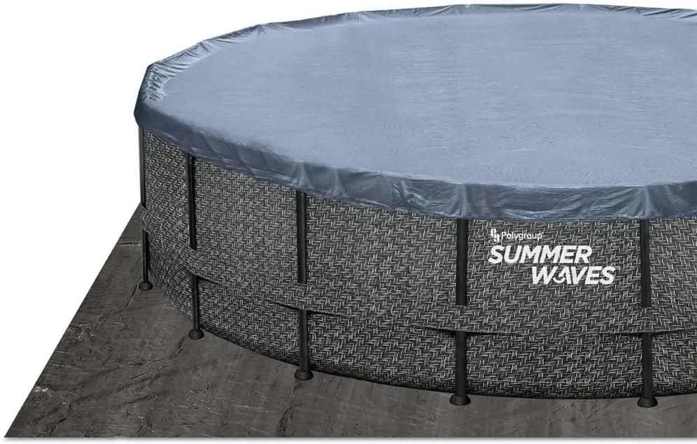 Piscine hors sol en rotin gris 488 x 122 cm vue 9