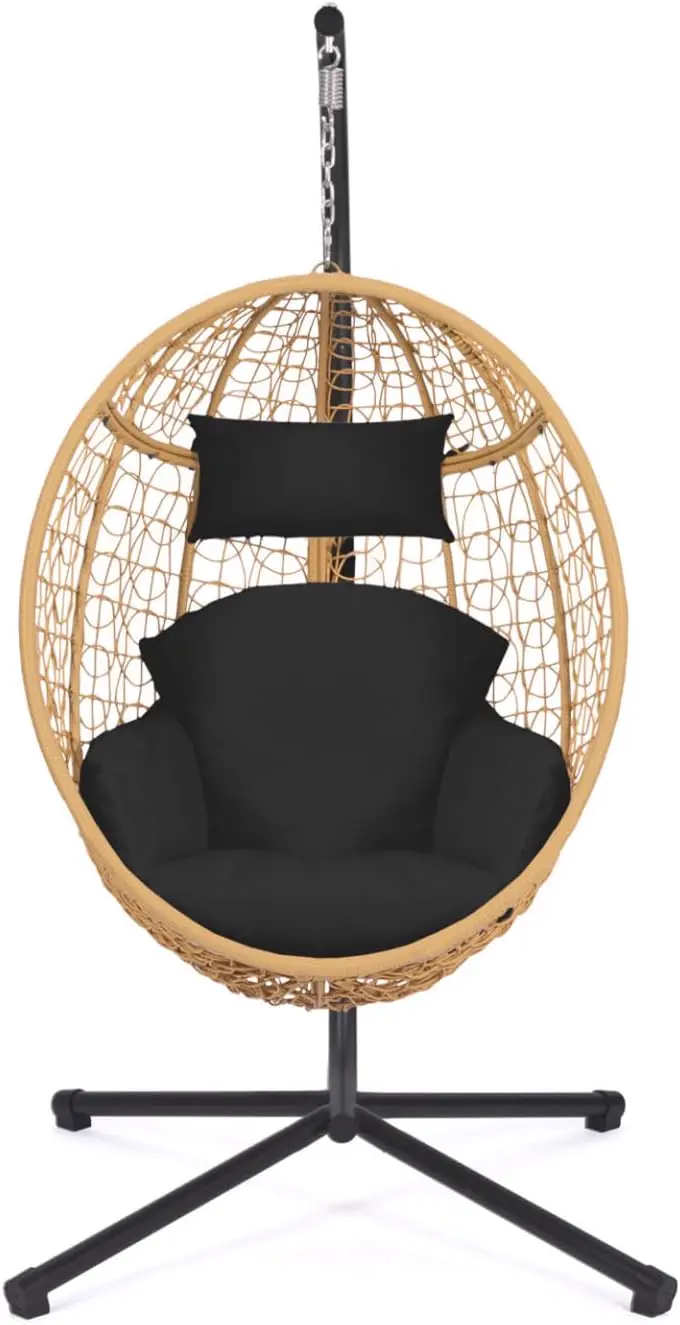 Fauteuils suspendus en rotin noir 35,7 x 58,8 cm vue 5