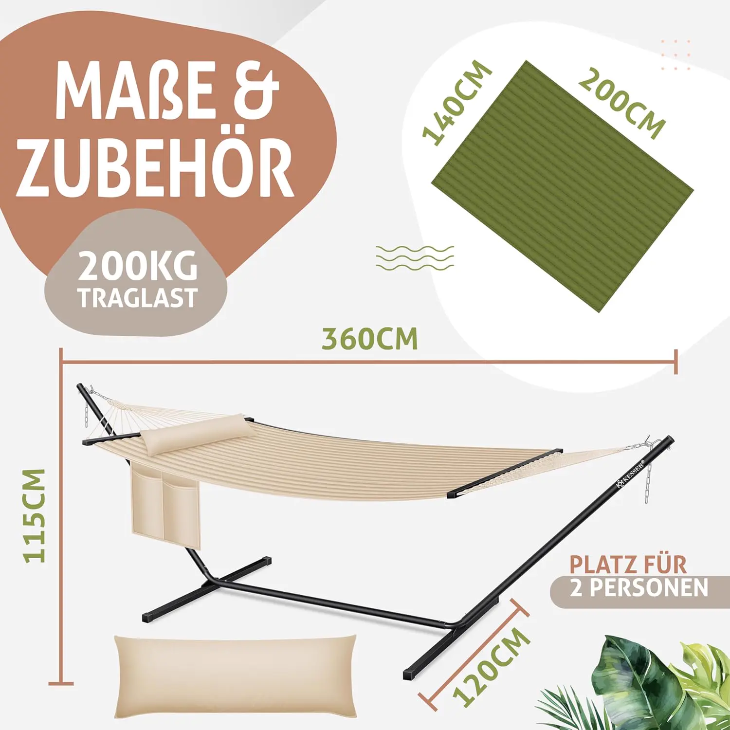 Fauteuils suspendus 2 places en acier vue 7
