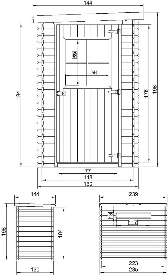 Abri de jardin en bois en bois 2,63 m² vue 5