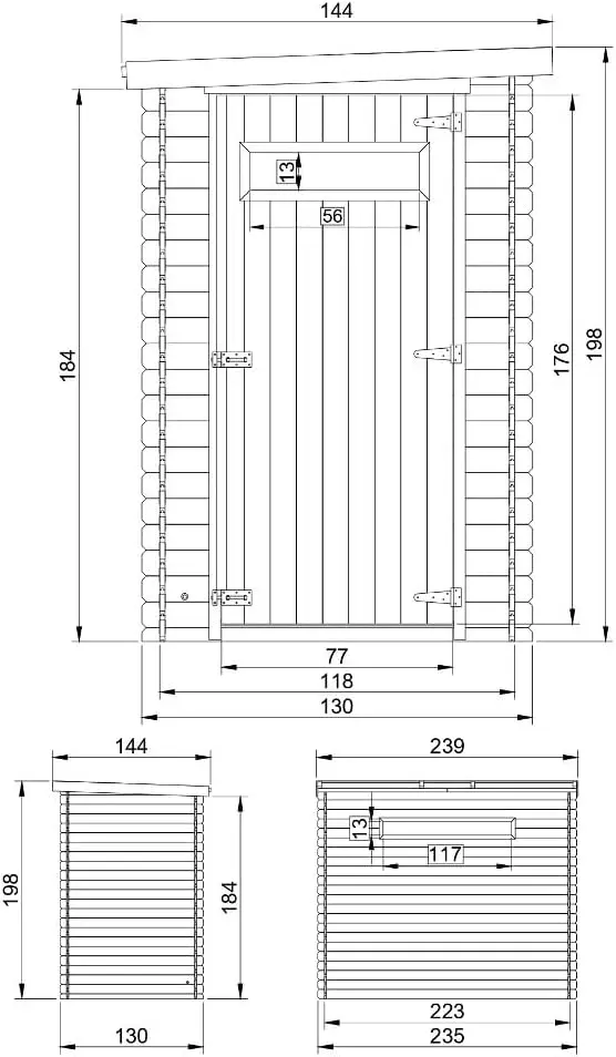 Abri de jardin en bois en bois marron 2,63 m² vue 5