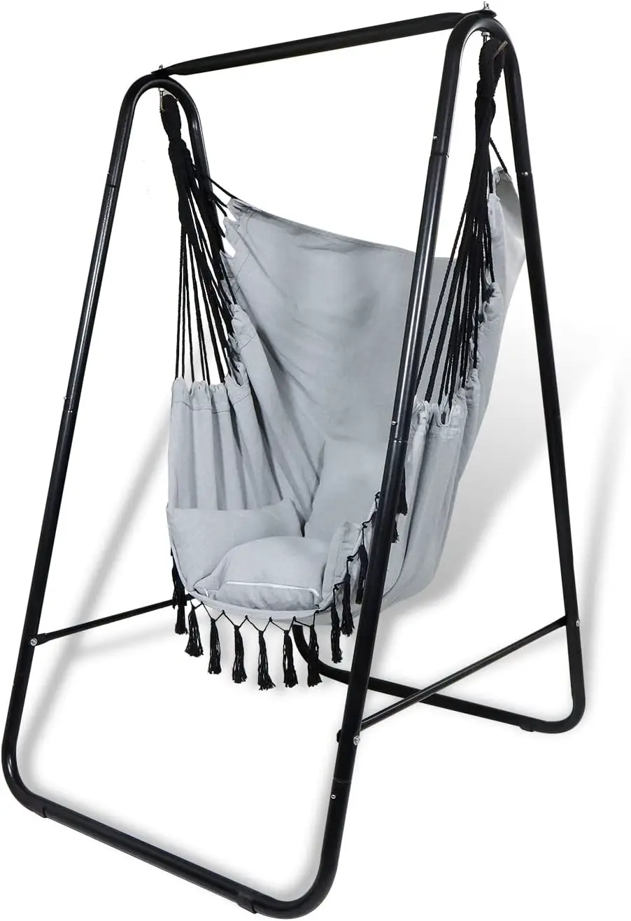 Fauteuils suspendus en métal gris 30x100 cm vue 1
