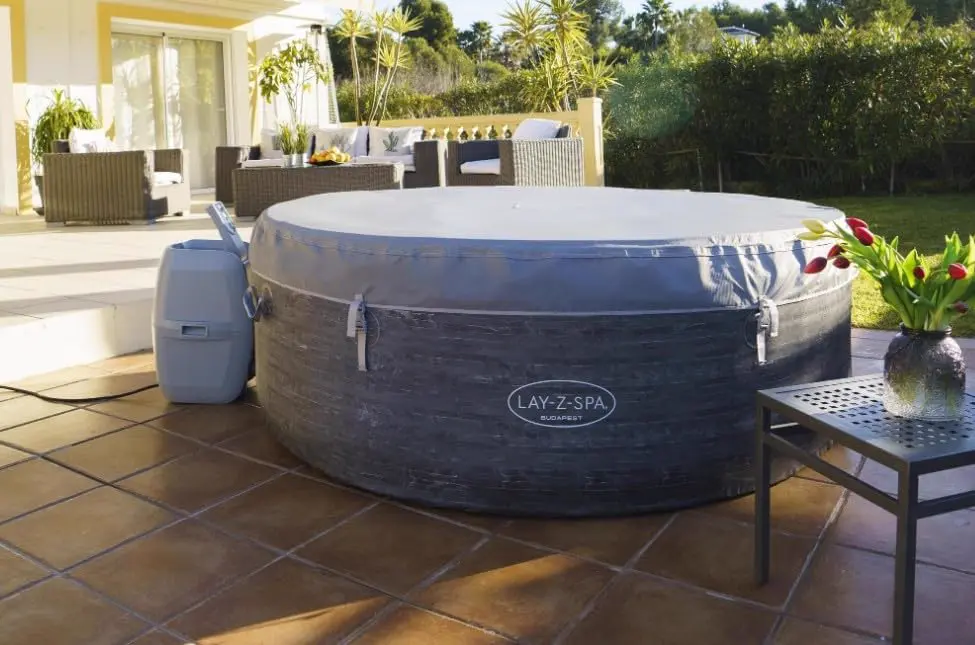 Spa gonflable 6 personnes 6 places gris 196 x 66 cm vue 8