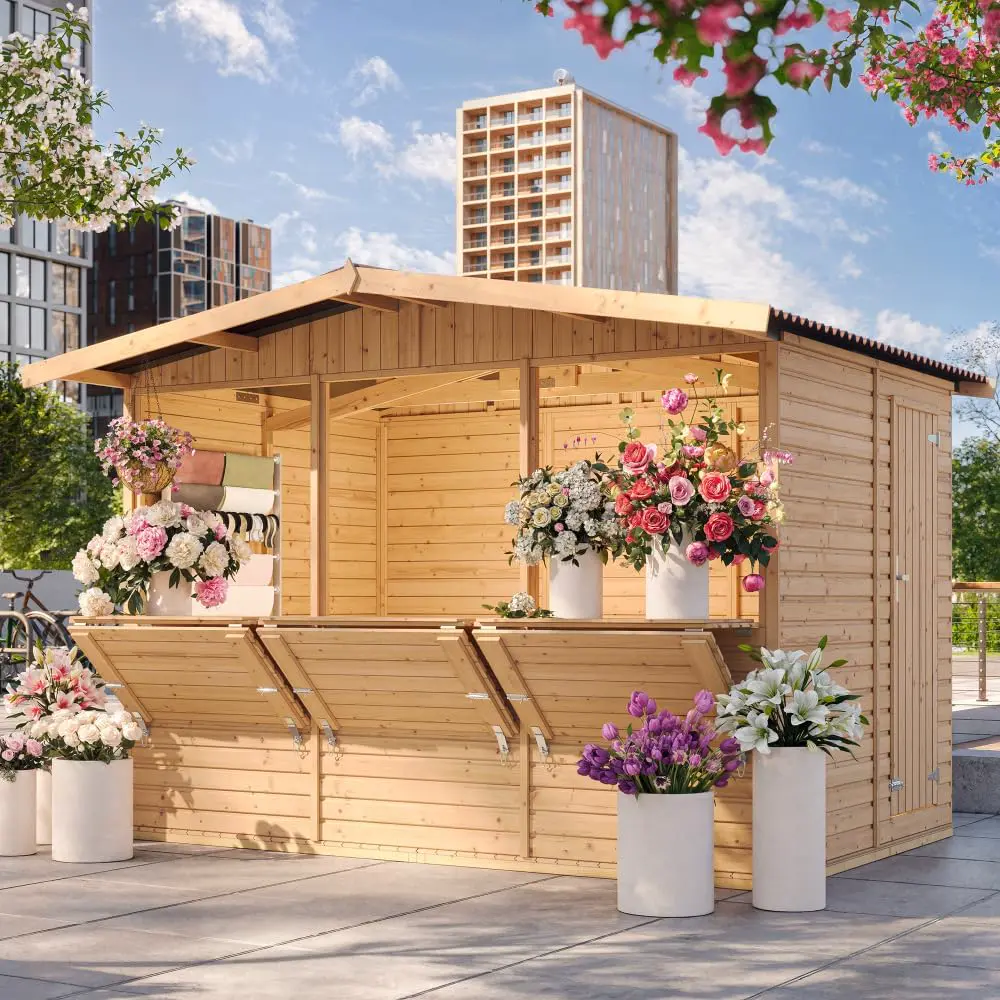 Abri de jardin en bois en bois vue 2