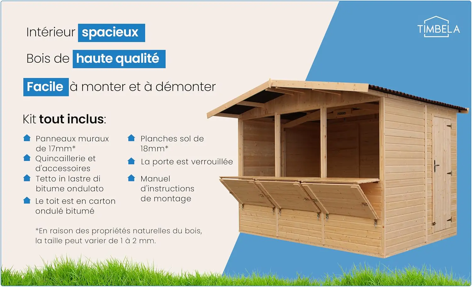 Abri de jardin en bois en bois vue 4