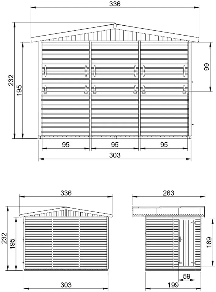 Abri de jardin en bois en bois vue 5