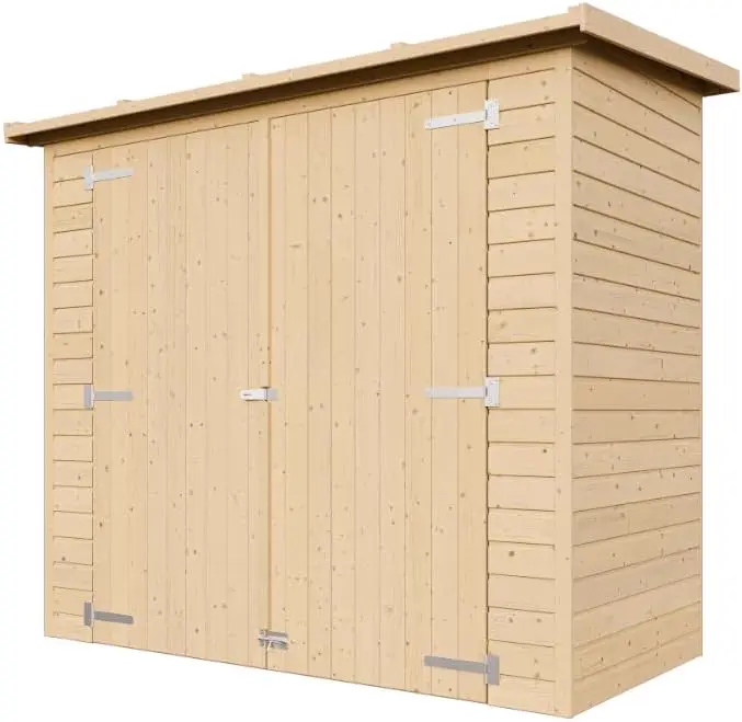 Abri de jardin en bois en bois naturel 2,1 m² vue 3