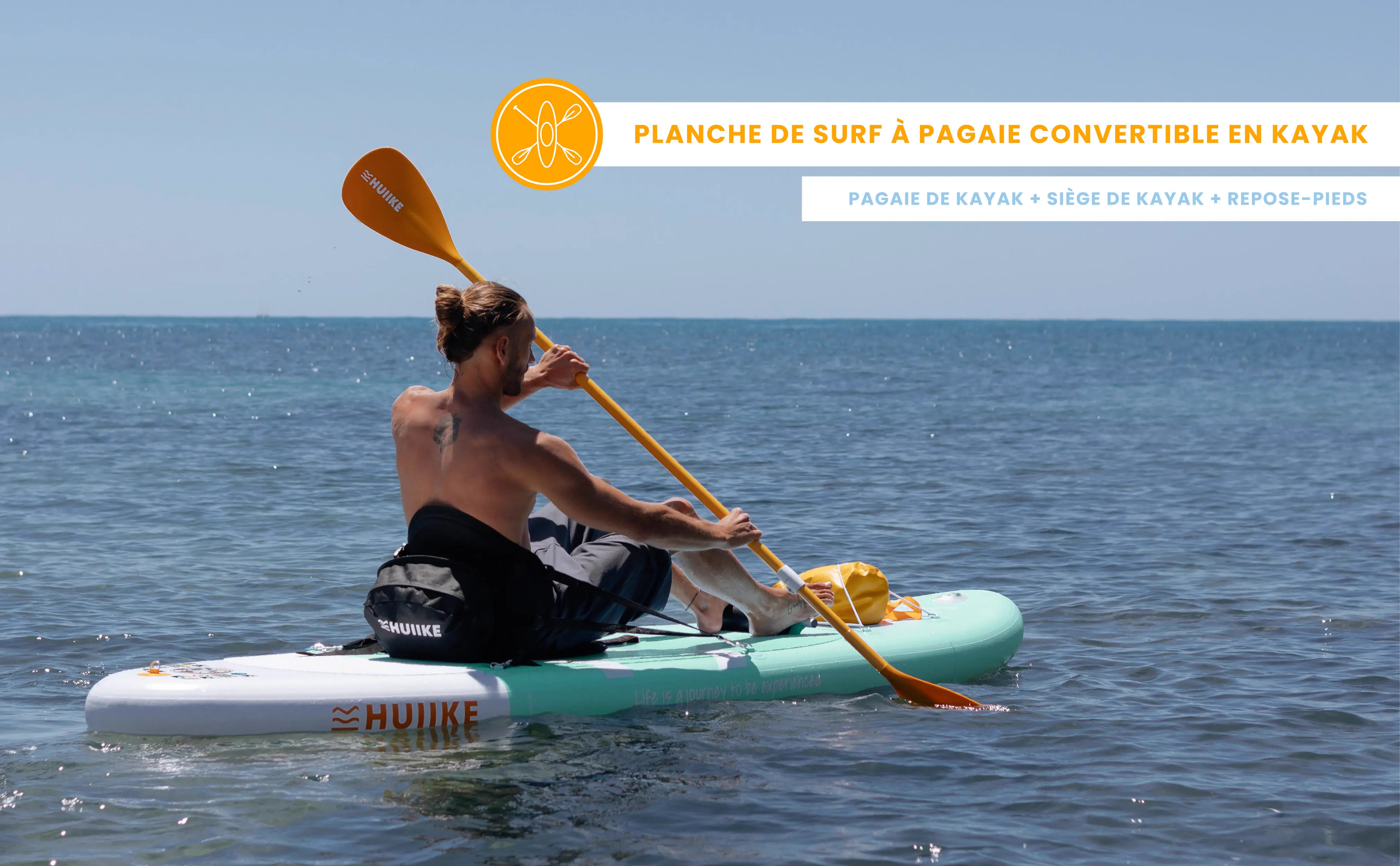 Paddle gonflable 2 places en aluminium vert 84 x 15 cm — contenu détaillé 3