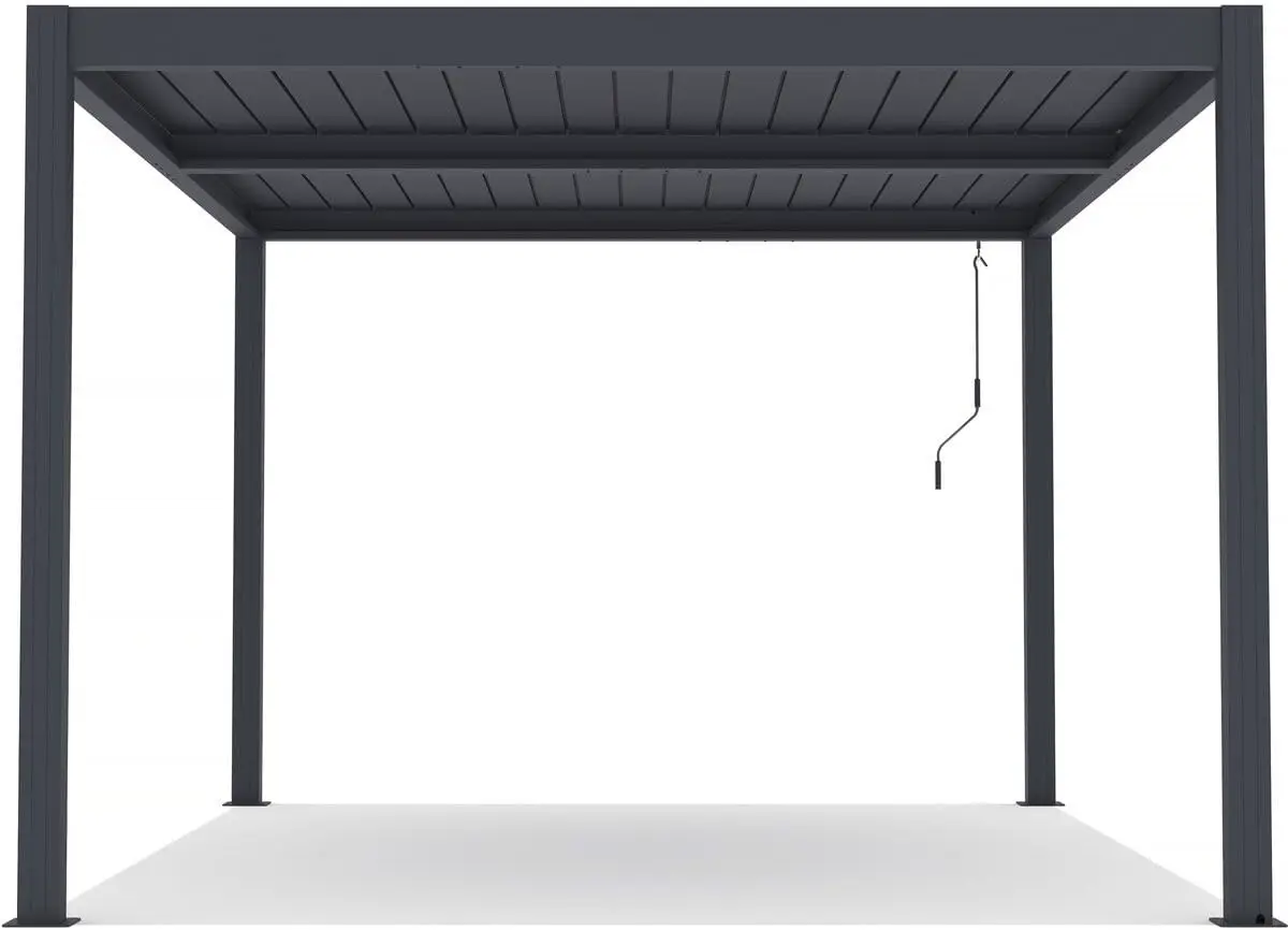 Pergola en aluminium gris 3 x 4 m vue 6