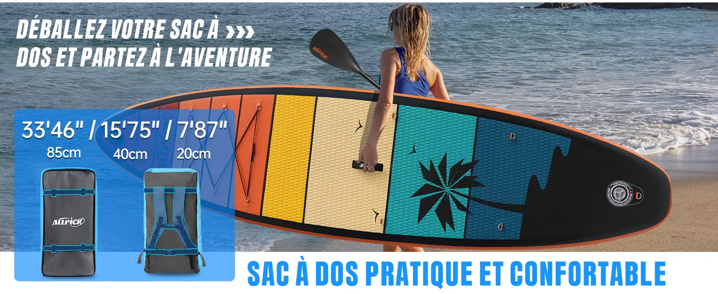 Paddle gonflable vert — contenu détaillé 6