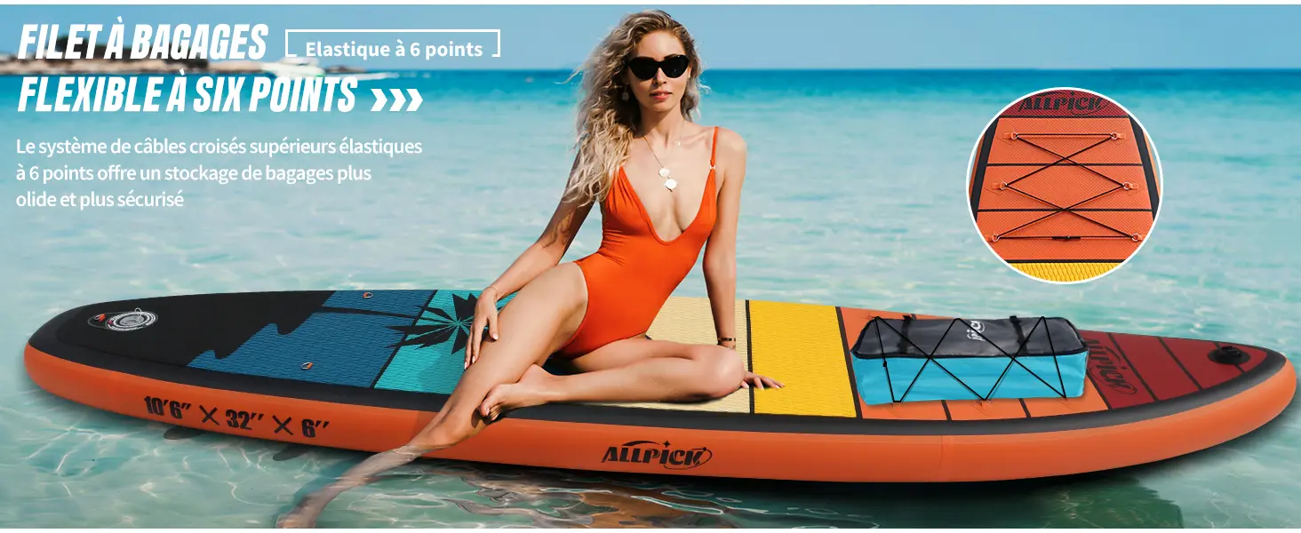 Paddle gonflable vert — contenu détaillé 11