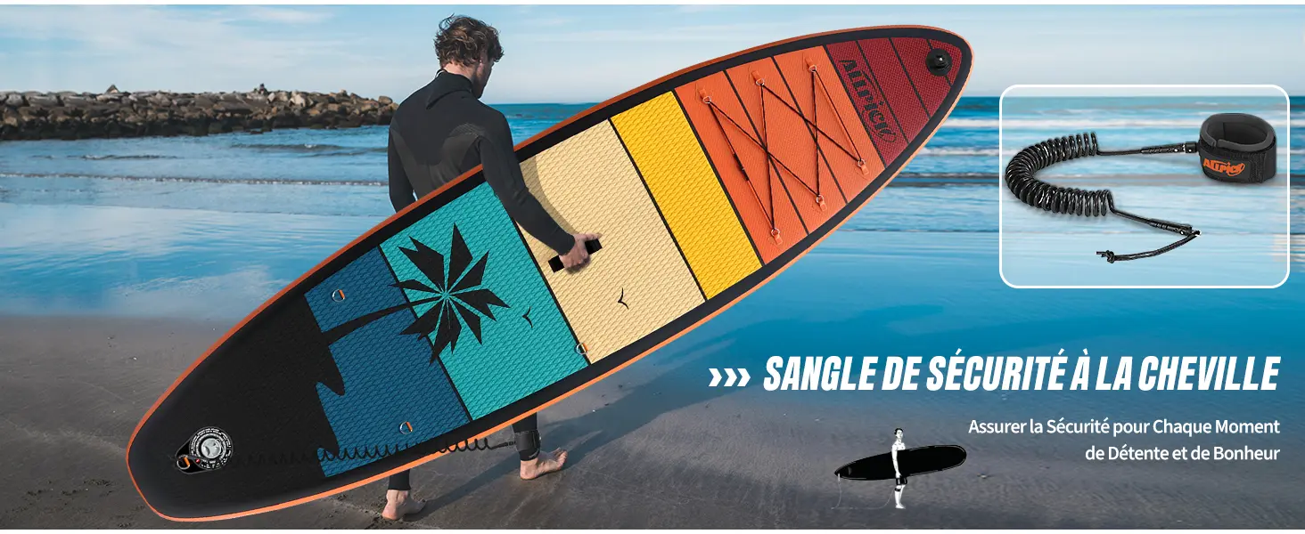 Paddle gonflable vert — contenu détaillé 12