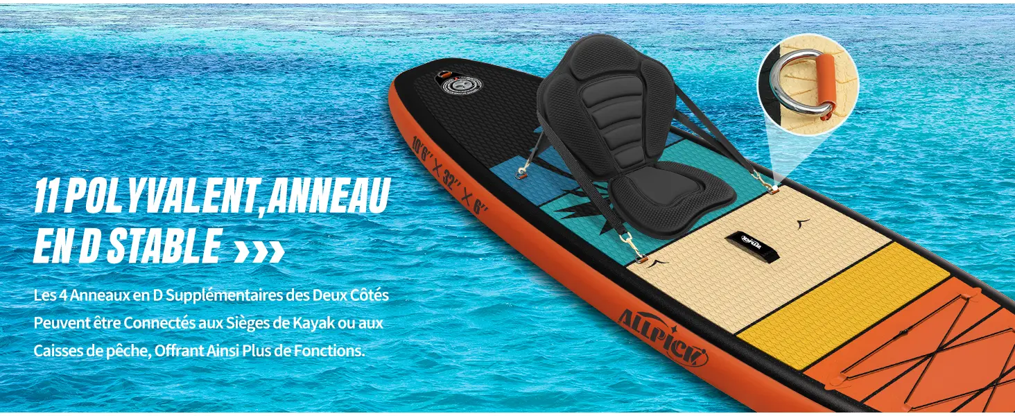 Paddle gonflable vert — contenu détaillé 13