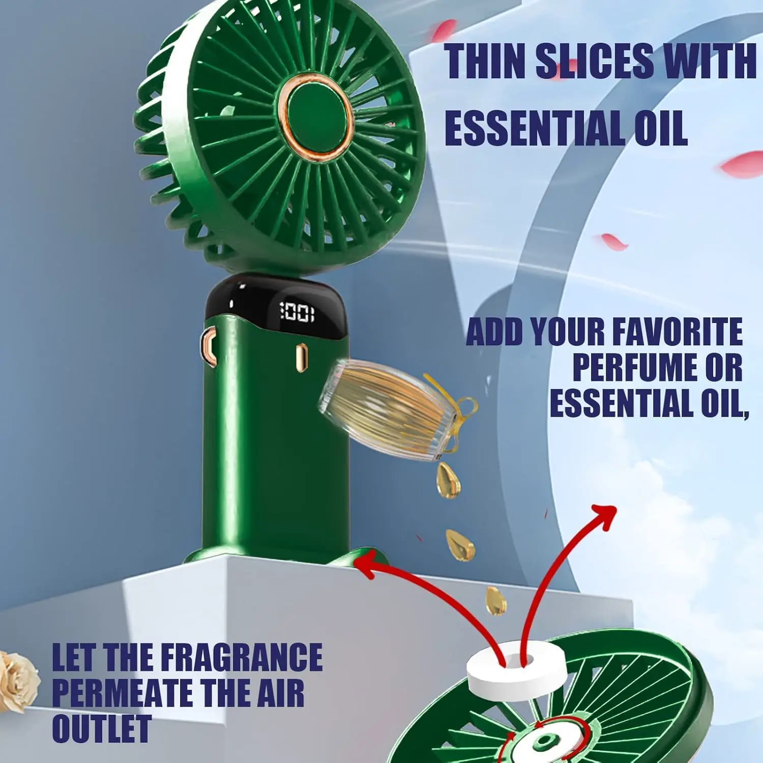 Ventilateur Jsdoin Ventilateur portable rechargeable par USB a… vue 5