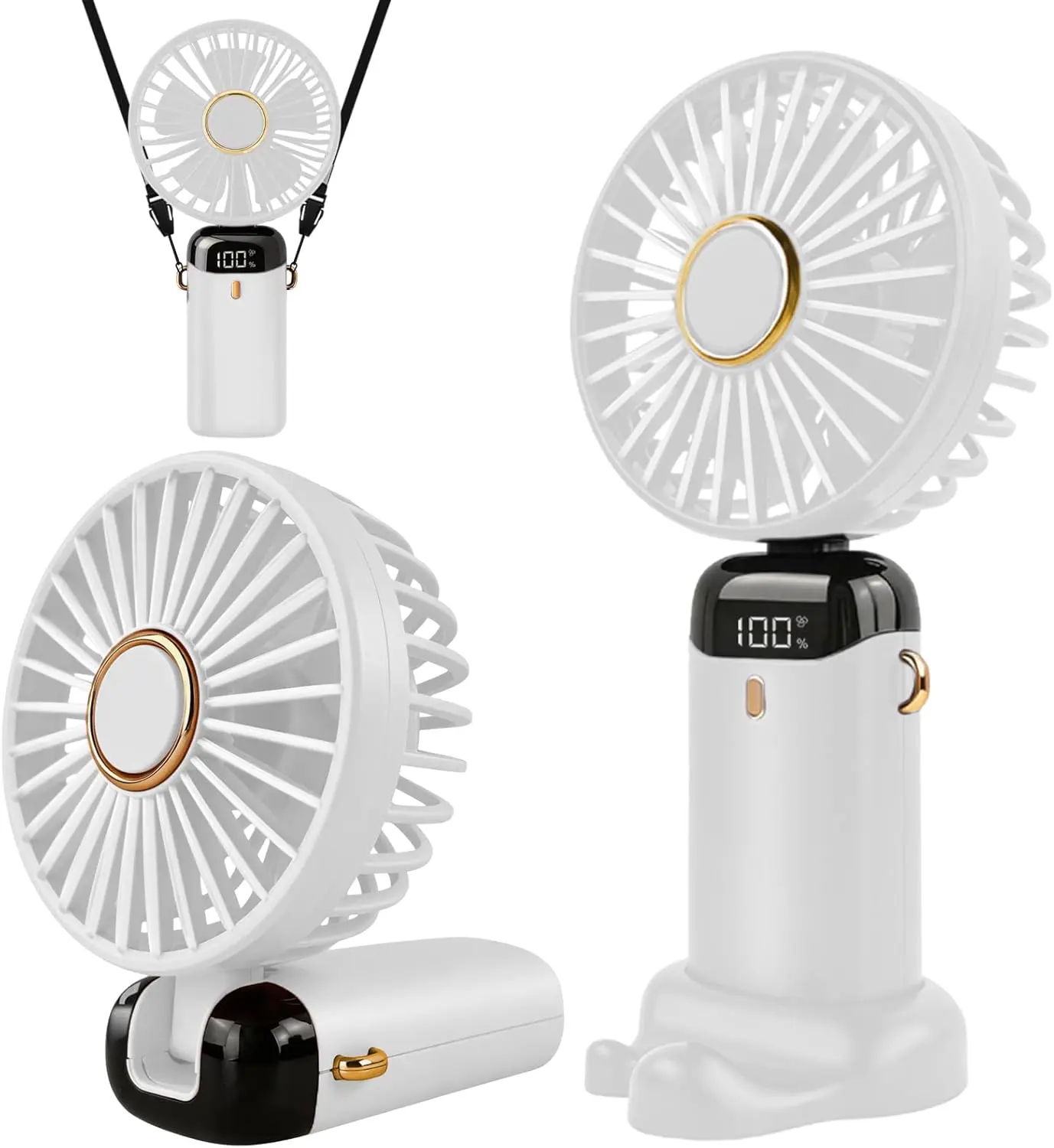 Jsdoin Ventilateur portable rechargeable par USB avec 5 vitesses,mini