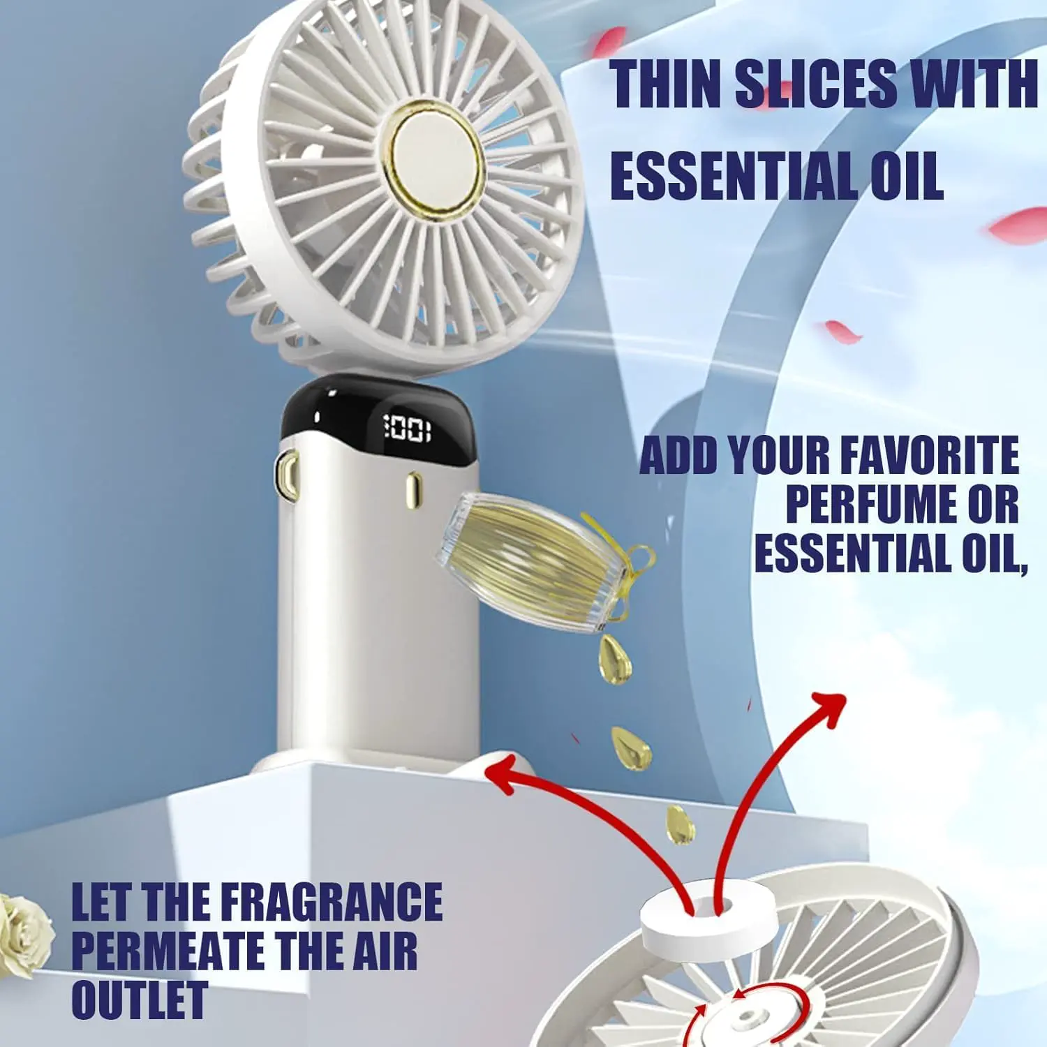 Ventilateur Jsdoin Ventilateur portable rechargeable par USB a… vue 4