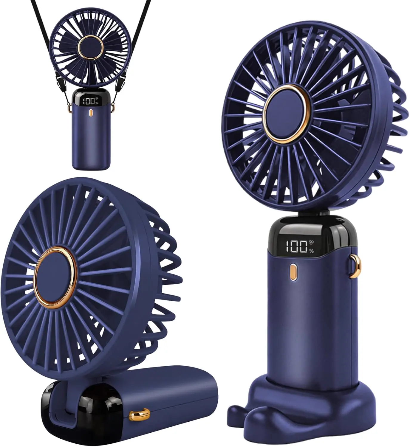 Jsdoin Ventilateur portable rechargeable par USB avec 5 vitesses,mini
