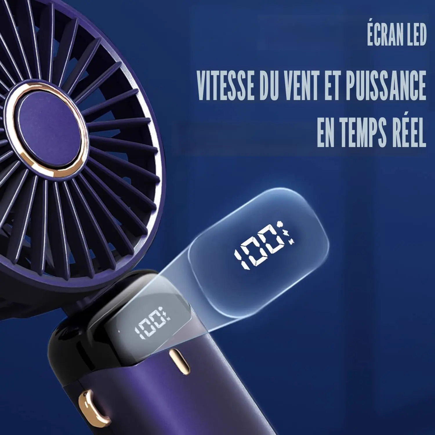 Ventilateur bleu vue 4