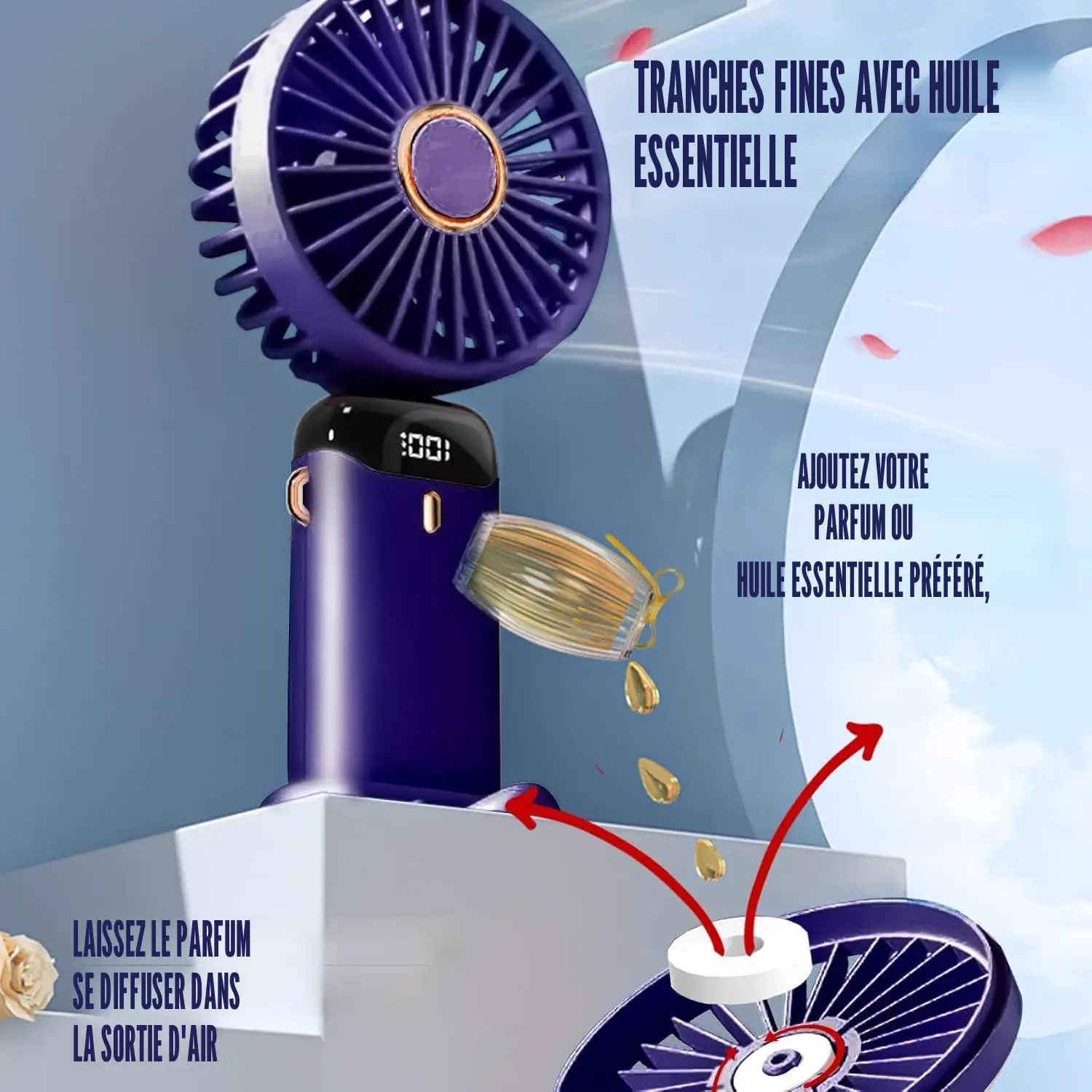 Ventilateur bleu vue 5