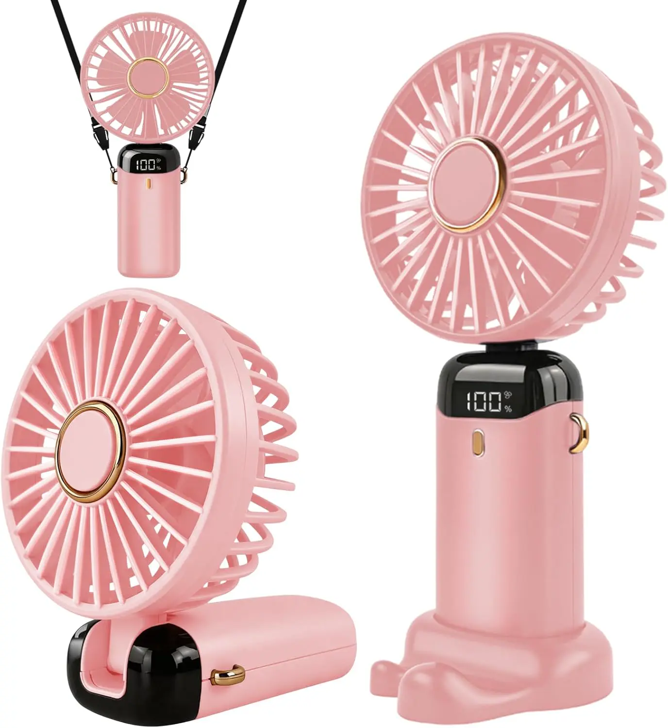 Jsdoin Ventilateur portable rechargeable par USB avec 5 vitesses,mini