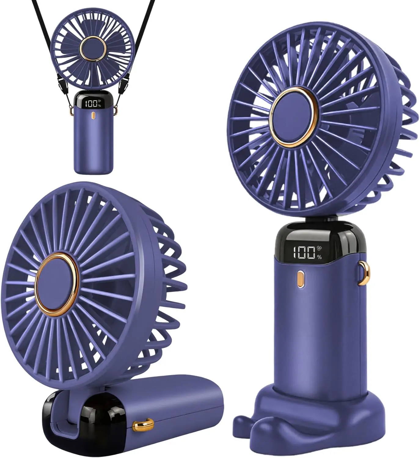 Jsdoin Ventilateur portable rechargeable par USB avec 5 vitesses,mini