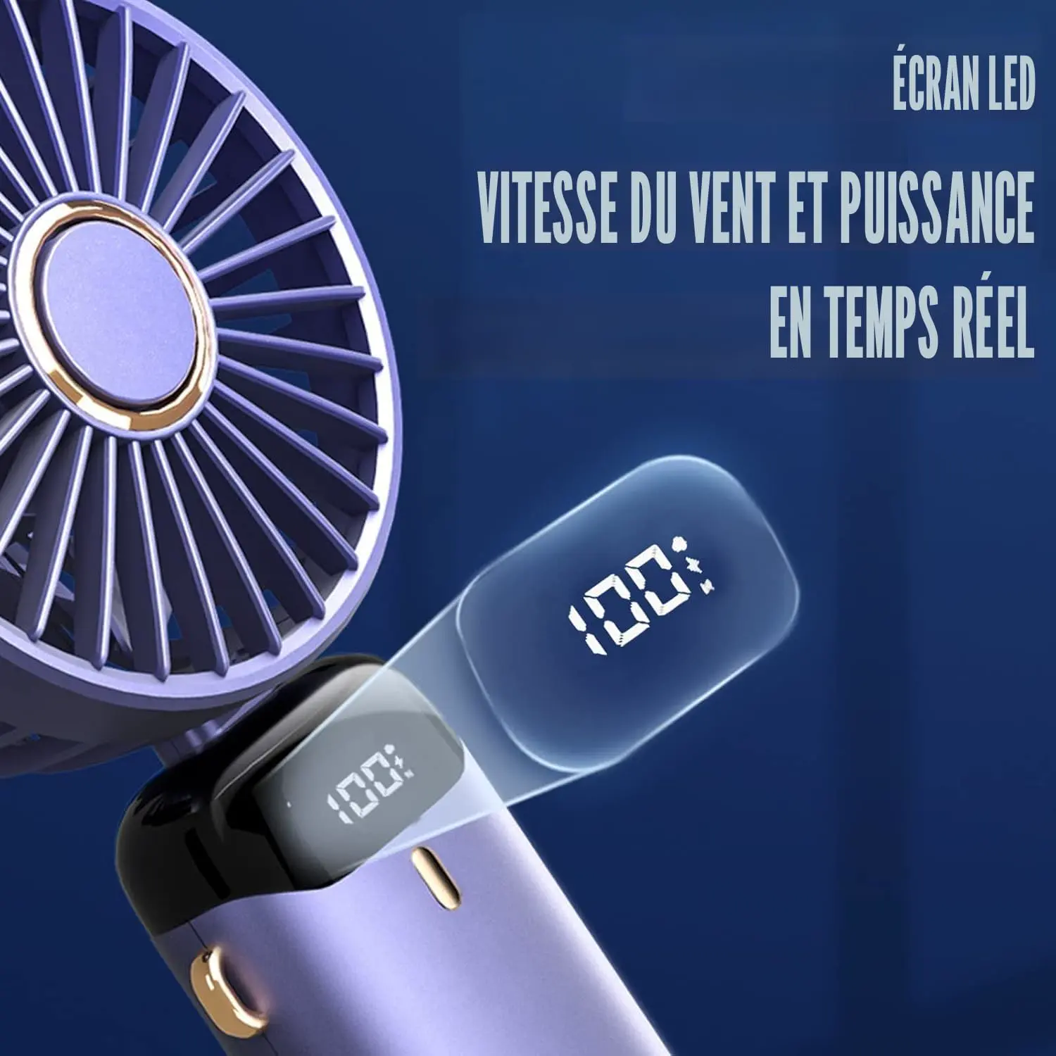 Ventilateur Jsdoin Ventilateur portable rechargeable par USB a… vue 4