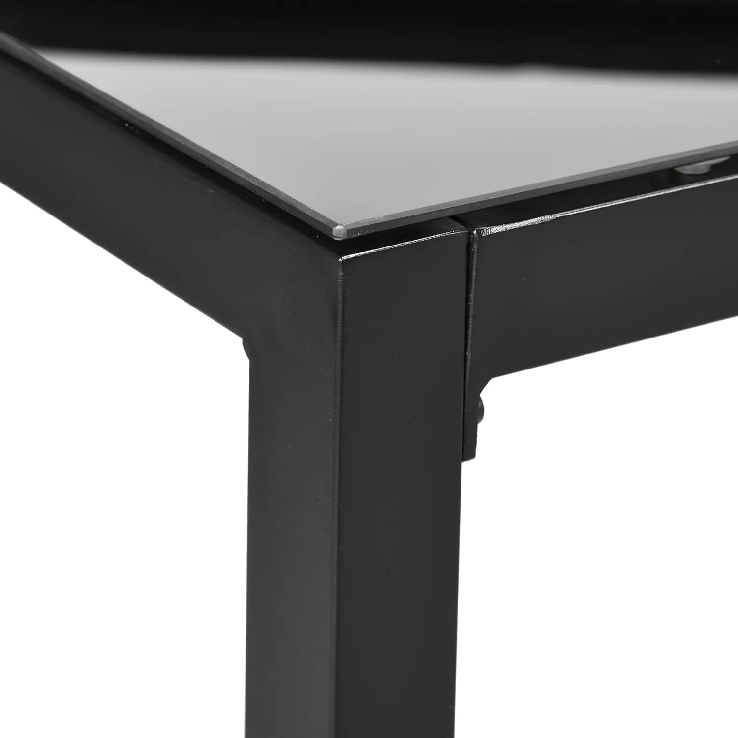 Table de jardin 8 places en aluminium noir 80 x 72 cm vue 8