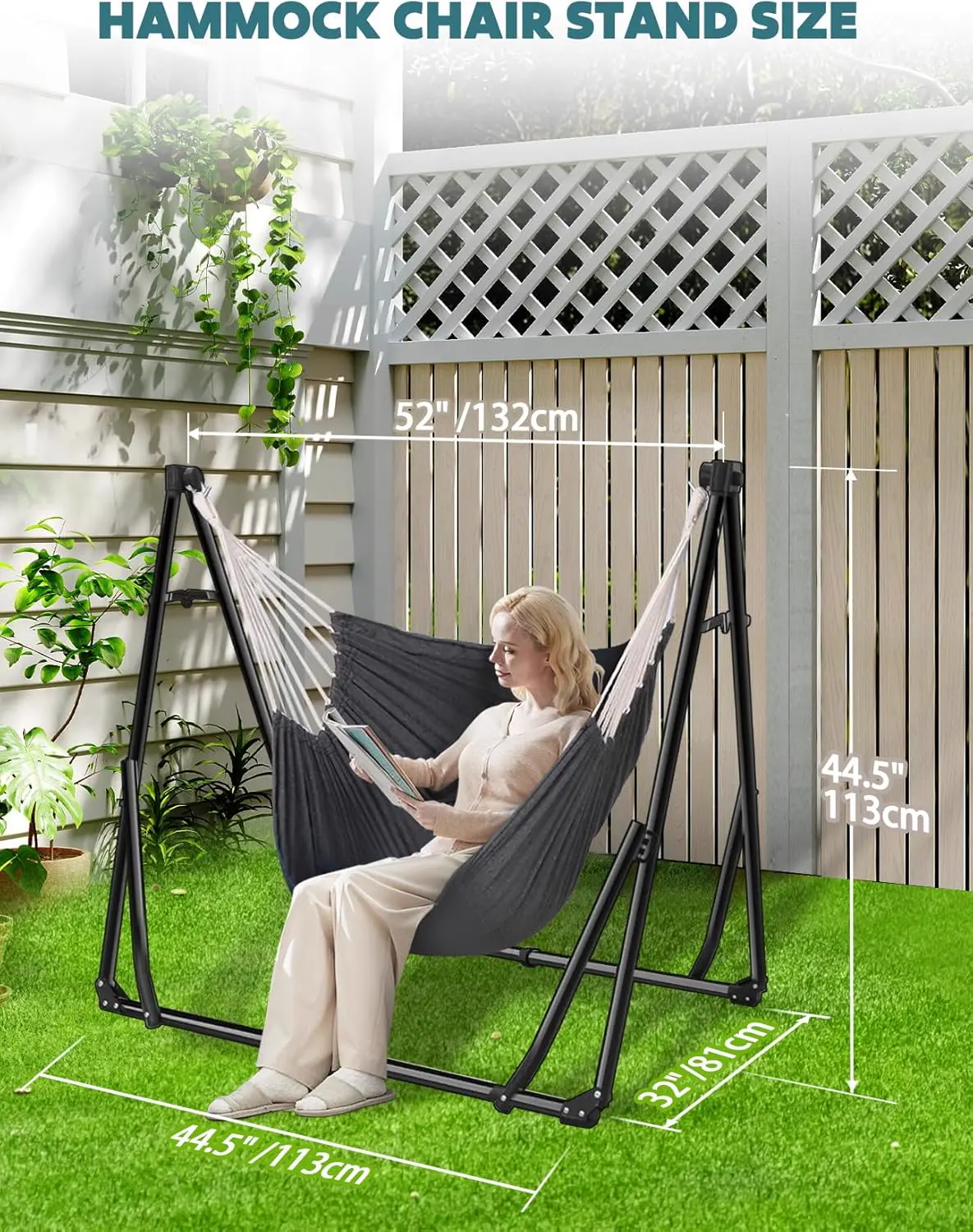 Fauteuils suspendus en acier vue 4