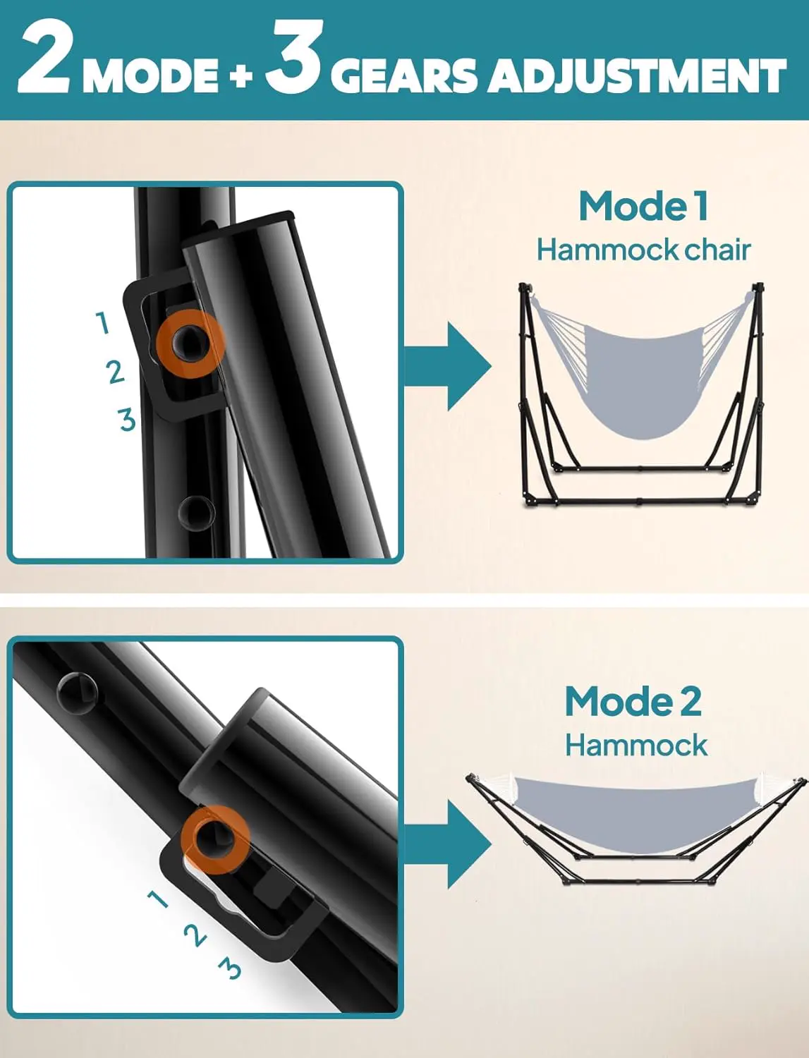 Fauteuils suspendus en acier vue 5
