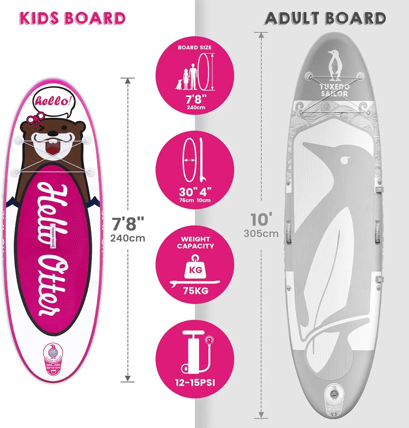 Paddle gonflable Tuxedo Sailor Paddle Gonflable Adulte vue 2