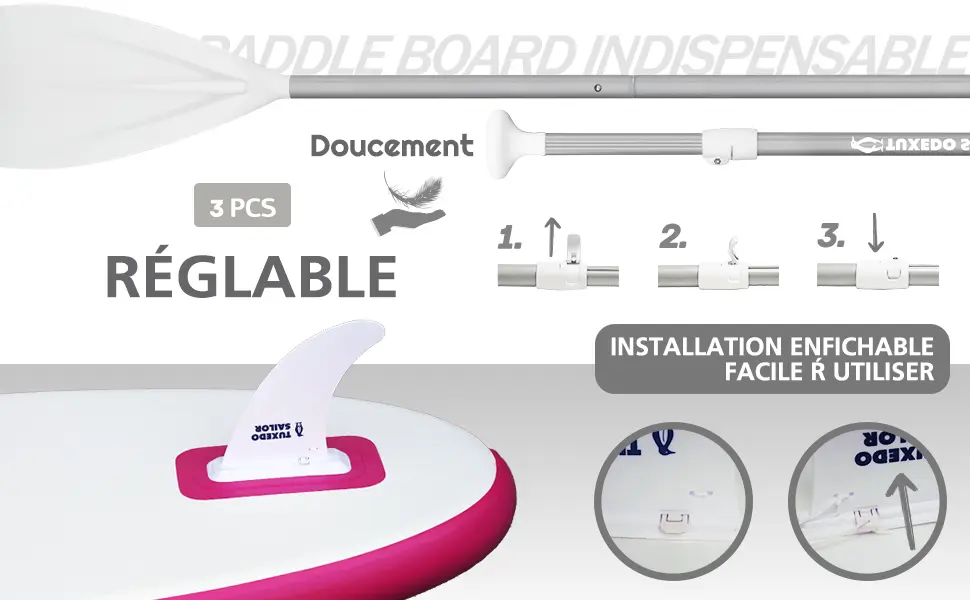 Paddle gonflable Tuxedo Sailor Paddle Gonflable Adulte — contenu détaillé 2