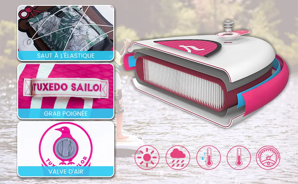 Paddle gonflable Tuxedo Sailor Paddle Gonflable Adulte — contenu détaillé 4