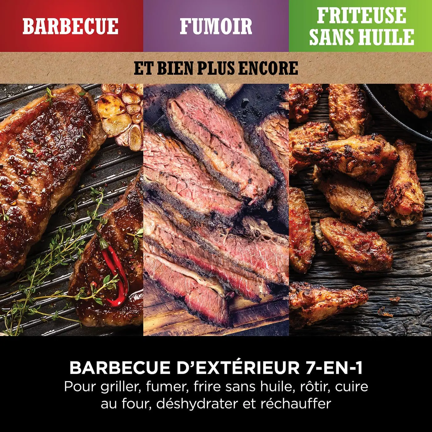 Barbecue électrique en acier noir vue 4