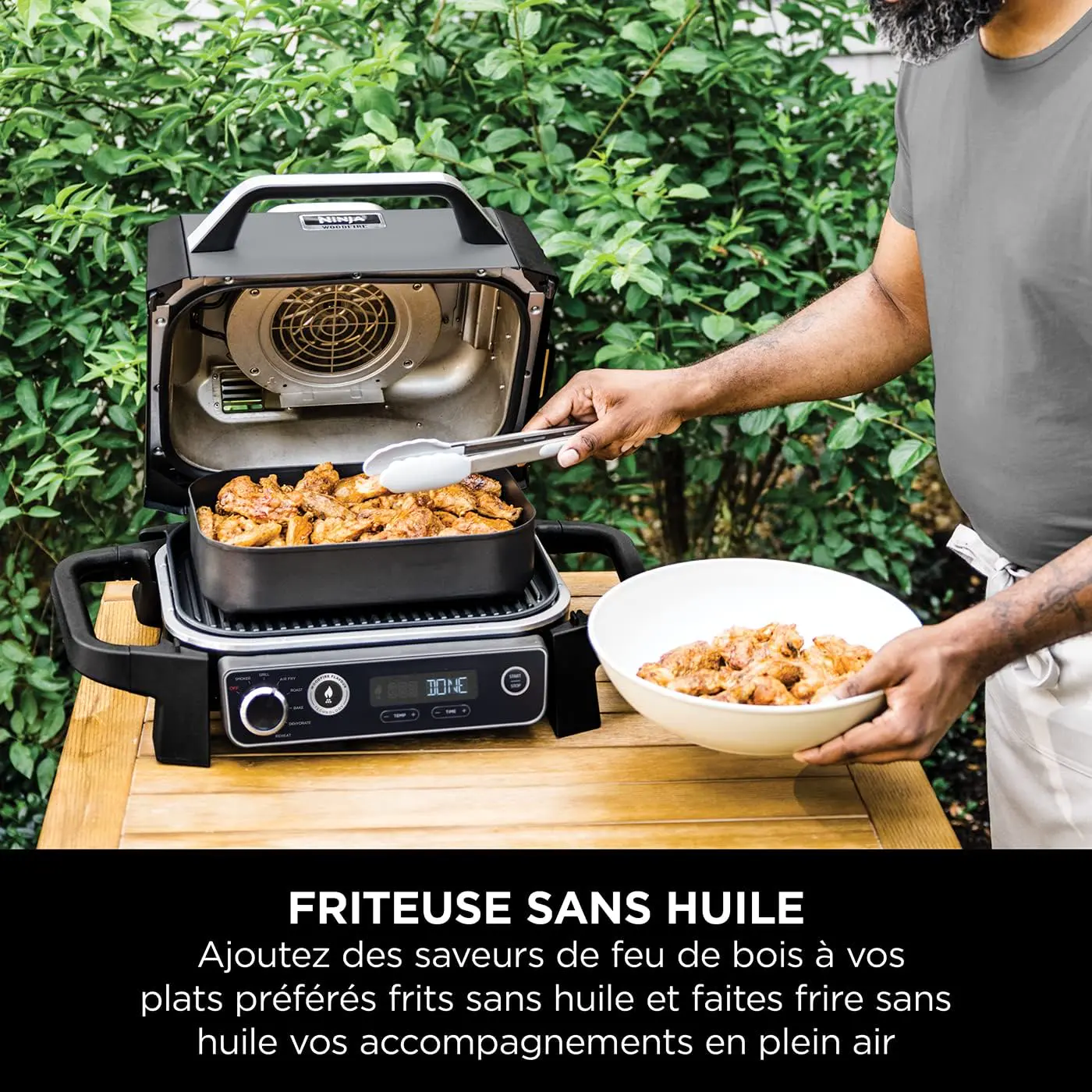 Barbecue électrique en acier noir vue 8