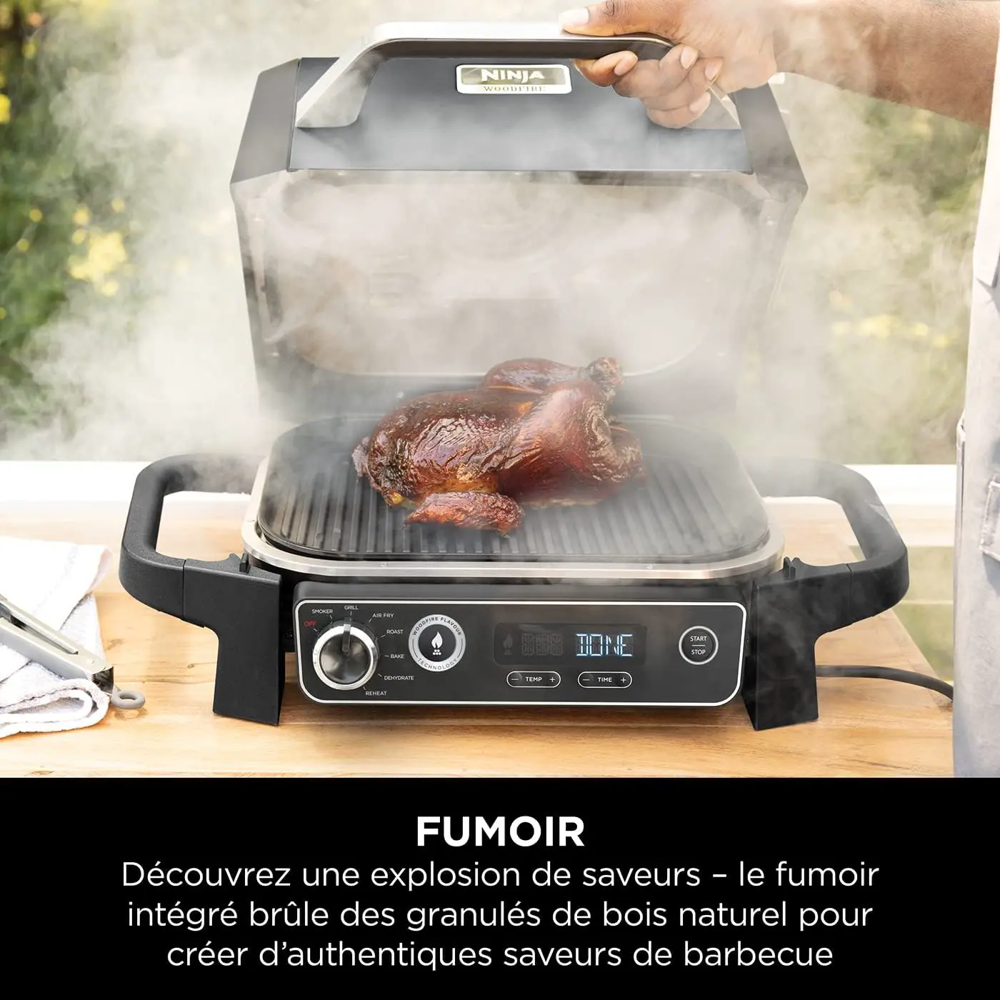 Barbecue électrique en acier noir vue 10