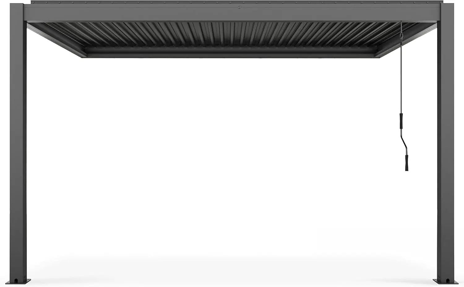 Pergola en aluminium 3x4m adossée 1 store vue 7