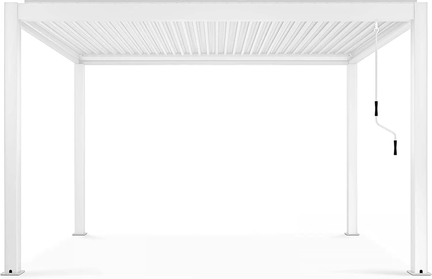 Pergola en aluminium blanc 3x4m autoportée vue 4
