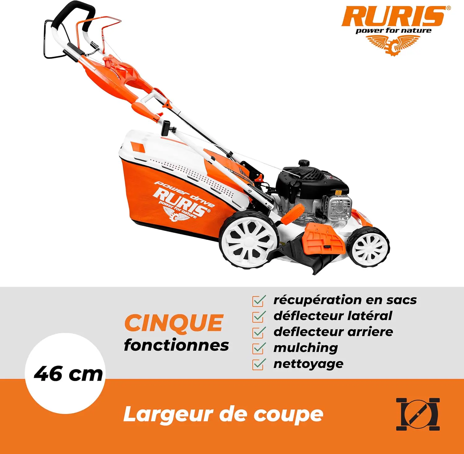 Tondeuse autoportée en acier autoportée vue 3