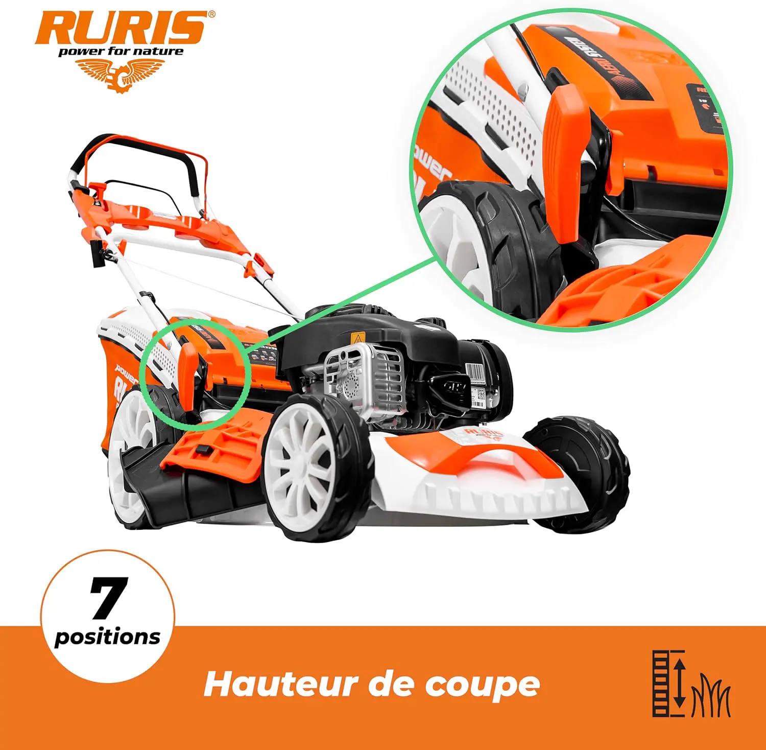 Tondeuse autoportée en acier autoportée vue 4