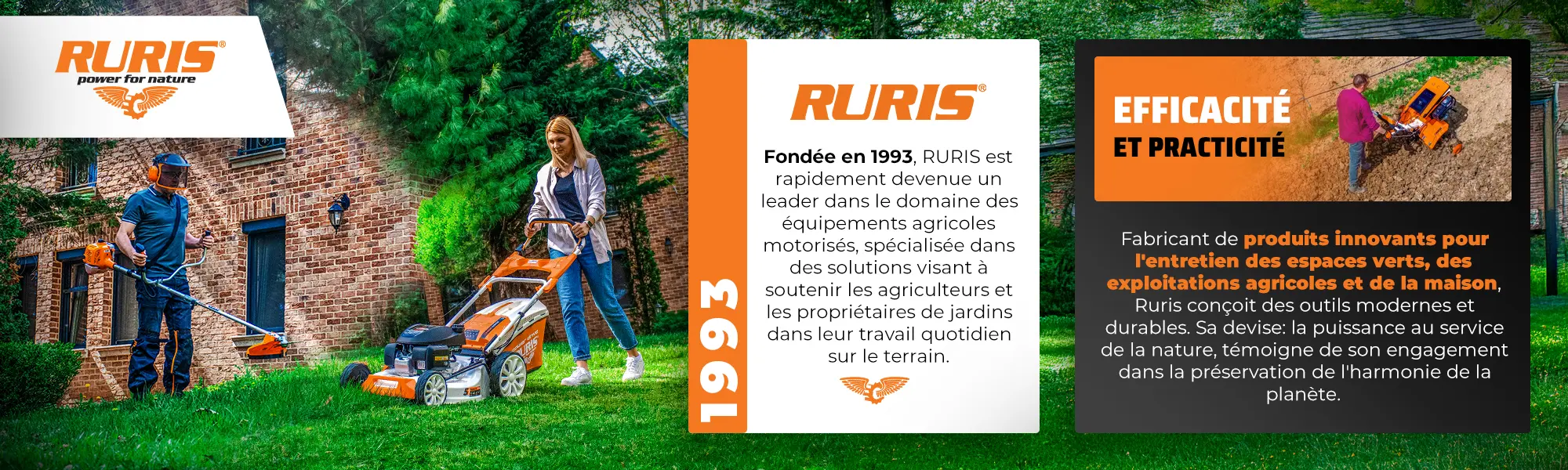 Tondeuse autoportée en acier orange 2000 m² — contenu détaillé 2