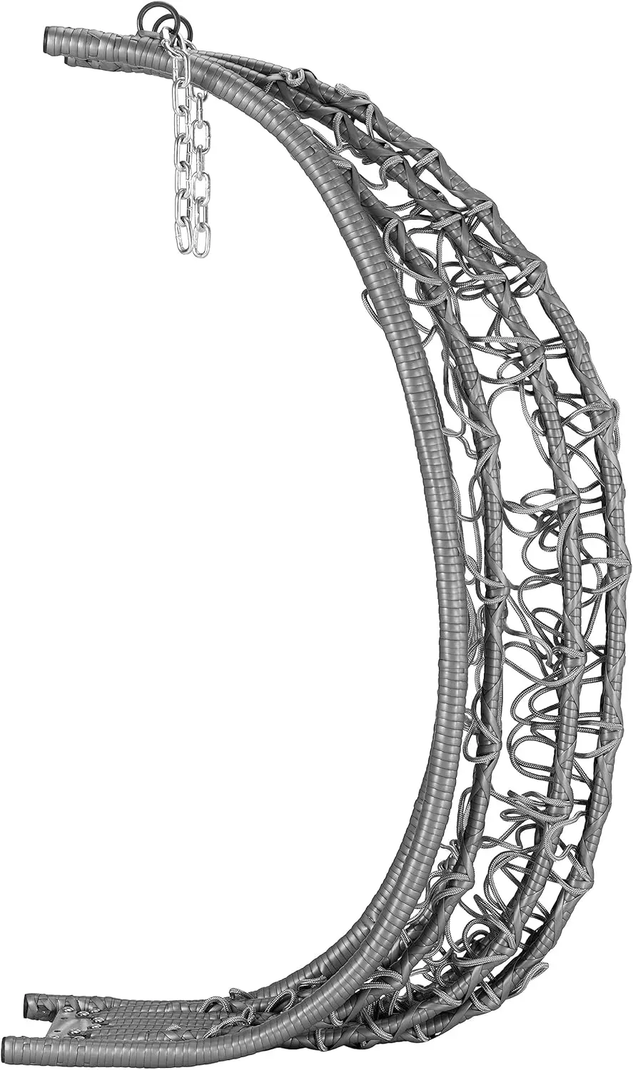 Fauteuils suspendus en acier gris vue 4