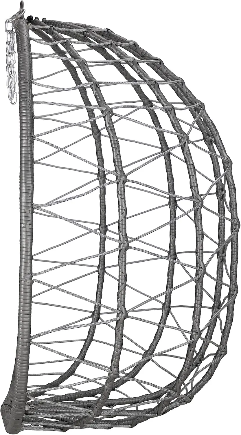 Fauteuils suspendus en acier gris vue 5
