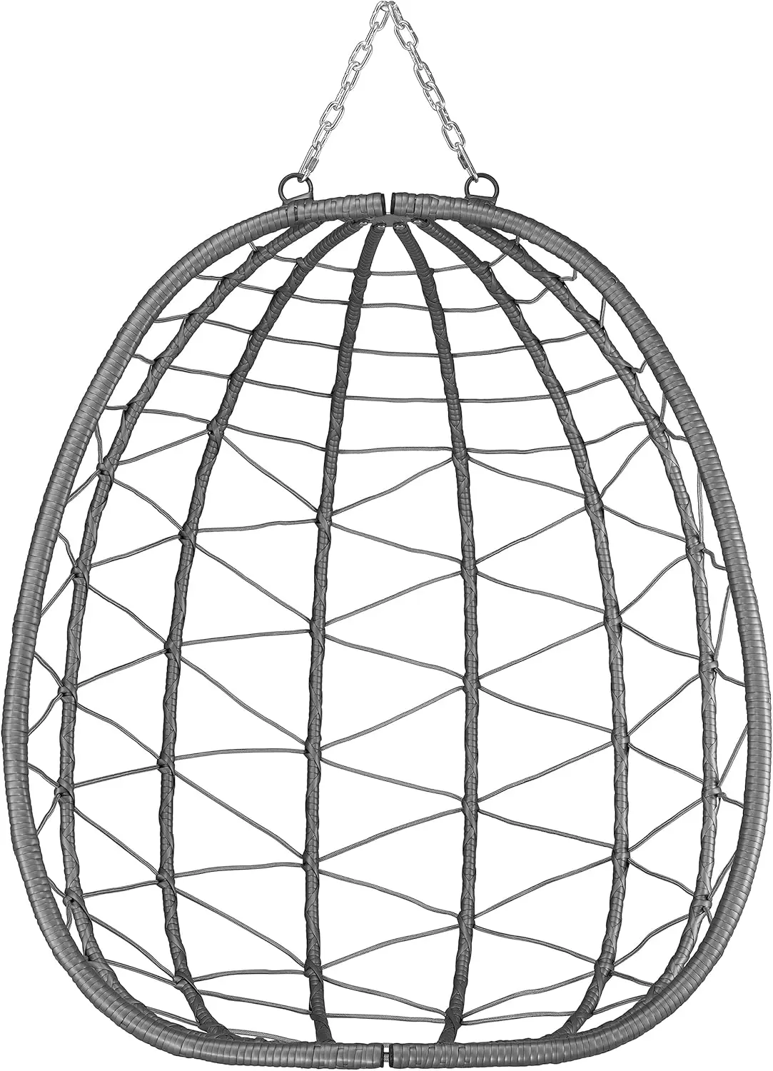 Fauteuils suspendus en acier gris vue 8